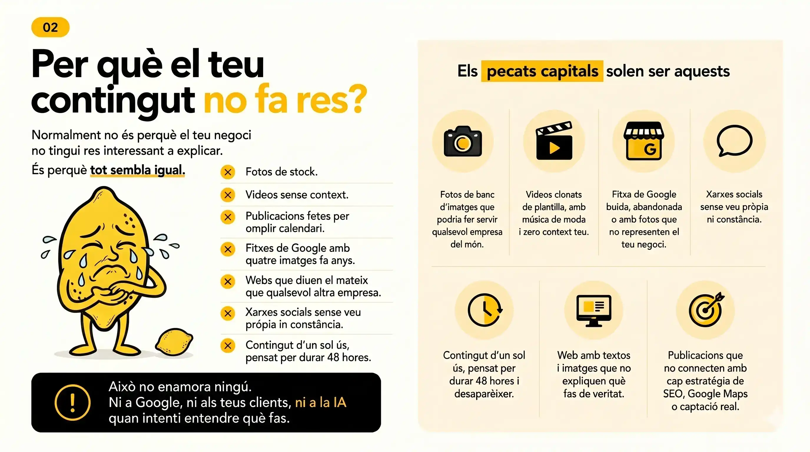 Perquè no funciona el teu contingut